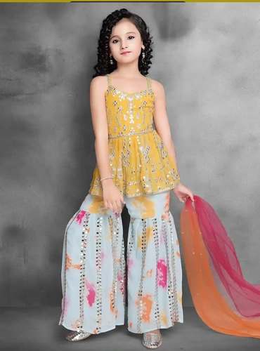 Elegant Kids Girls Sharara Suit 