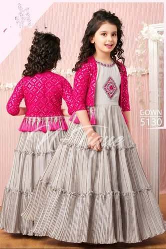 Party Wear Frill Design Frock by Deep Sagar