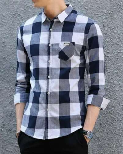 Cotton Checks Shirt by Baayon Enterprises