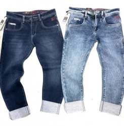 Style Slim Men Dark Blue Jeans 