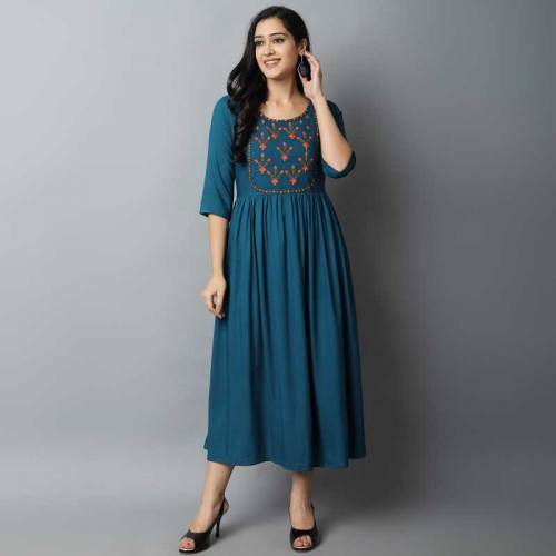 14 KG Rayon With Embroidery work Kurti SC 1001