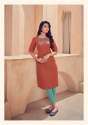 Antra 100% Cotton Slub With Embroidery Kurti thumb 1