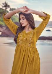 Artery-Pue Viscose Georgette Gown