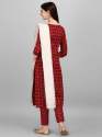 SU 207 Maroon Kurti Pant With Dupatta Set  thumb 3