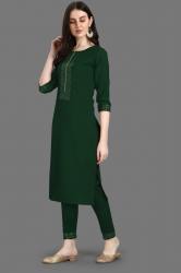 V21 shrushti Poly Cotton Kurti Pant Pair