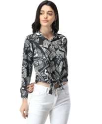 Printed Crepe Top for Ladies