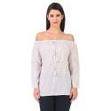 White Off Shoulder Top for Ladies