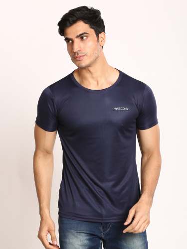 Harcony Polyester Round Neck  T-Shirt for Men