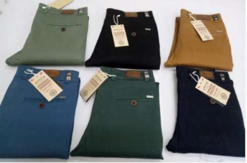 Men Cotton Plain Trouser by SMJ Textiles