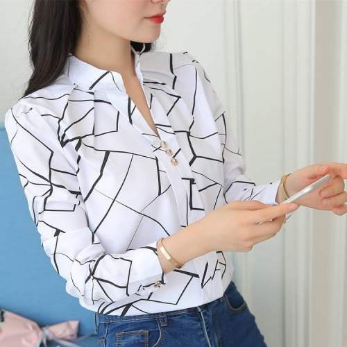 White Stylish Collar Girls Shirt by maxeer collection
