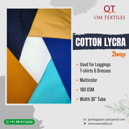 COTTON LYCRA 2 WAY  by Om Textiles