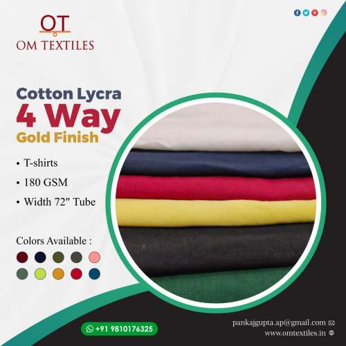 COTTON LYCRA 4 WAY by Om Textiles