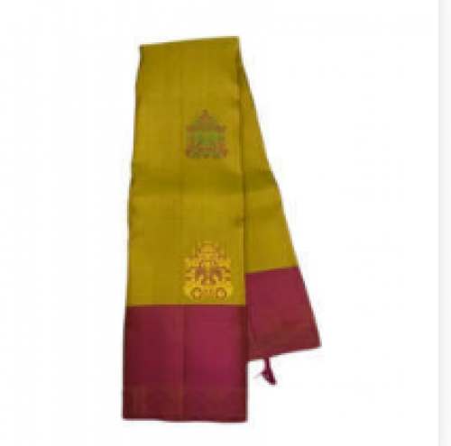 Silk Saree With Maroon Border by DEVAMBIKA SILKS