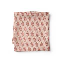 Linen Georgette Fabric with Hand Block Print