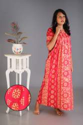 Batik Design Nighty - (Light Red)