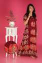 Gujari Design Nighty - (Maroon)