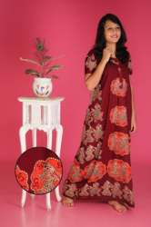Gujari Design Nighty - (Maroon)