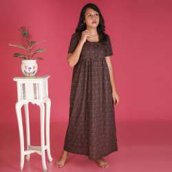 Paan Design Nighty - (Brown)