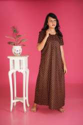 Rudraksha Design Nighty- (Brown)