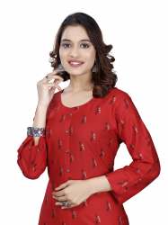 New Women  Cotton Blend Straight Kurta