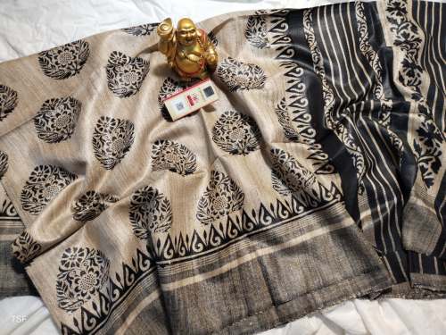 Tasar ghicha silk saree handwoven  by Sher Ali Handloom