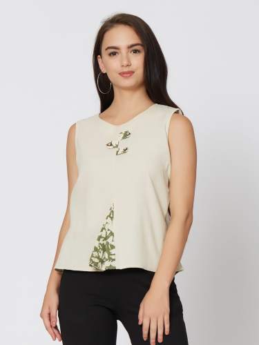 Floral Printed Sleeveless Top by Elegore