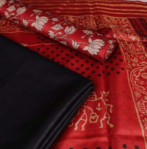 Fancy Tussar Silk Handloom Dress Material by Priyadarshini Handloom