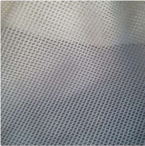 White plain Can Can Net Fabric by Klm Fabrics
