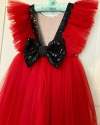 Beautiful Red Soft Net Kids Gown  thumb 3