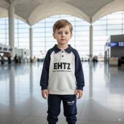 Blue Cotton T-shirt with Blue Cotton Pants.