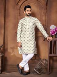 Designer Mens Wear SilkFull Sleeve Kurta 
