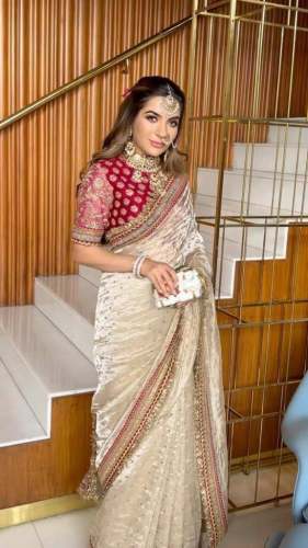 designer sequins saree 