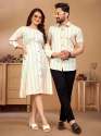 Fancy Couple Combo Men Shirt With Kurta And Tunic  Set