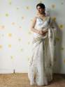 floral handwork saree