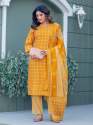 Fully Stichted Cotton  Kurti Pant Dupatta thumb 1