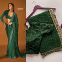 Heavy Embroidery cpallu Jari work done in saree thumb 2