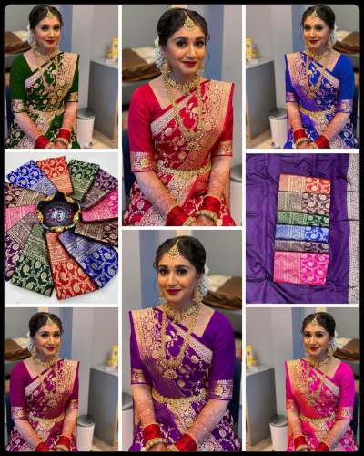 Lichi silk saree