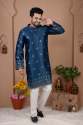  MALAI SILK WITH HEAVY EMBROIDERY SEQUENCE WORK KURTA thumb 1