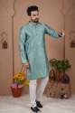  MALAI SILK WITH HEAVY EMBROIDERY SEQUENCE WORK KURTA thumb 5