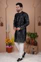  MALAI SILK WITH HEAVY EMBROIDERY SEQUENCE WORK KURTA thumb 6