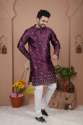  MALAI SILK WITH HEAVY EMBROIDERY SEQUENCE WORK KURTA thumb 7