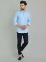 Mens Plain Short Sleeve Cotton Short Kurta thumb 4