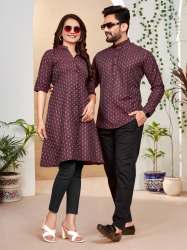 New Cotton Couple Combo Shirt With Tunic 