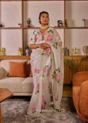 new exclusive floral handwork saree
