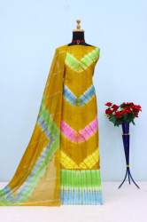 PANCHARANGI pure viscose Cotton Bandhni sequence work Dress Materail