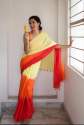  Plain Linen saree 981 thumb 4
