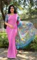  Plain Linen Saree thumb 2