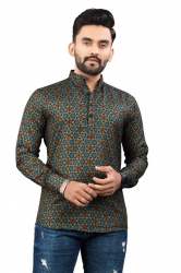 Printed Full Sleeve Short Kurta