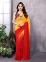 PRINTED REDY TO WEAR SAREE AND PLAIN PEDDING SAREE WITH SMALL LACE thumb 1