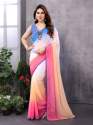 PRINTED REDY TO WEAR SAREE AND PLAIN PEDDING SAREE WITH SMALL LACE thumb 2